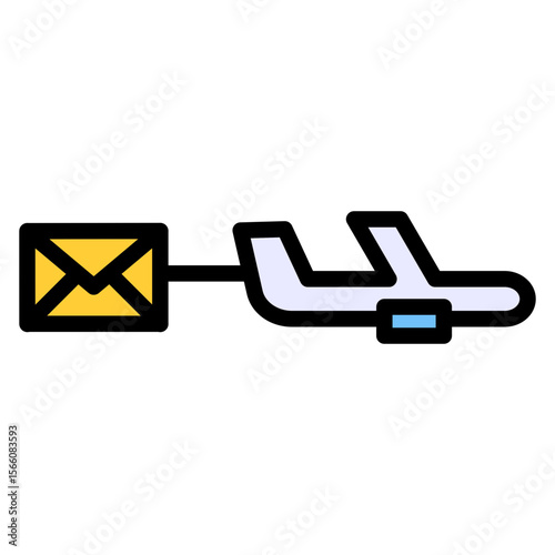 Air Mail icon vector image. Can be used for Postal Service.