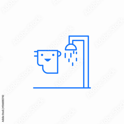 face shower icon sign vector
