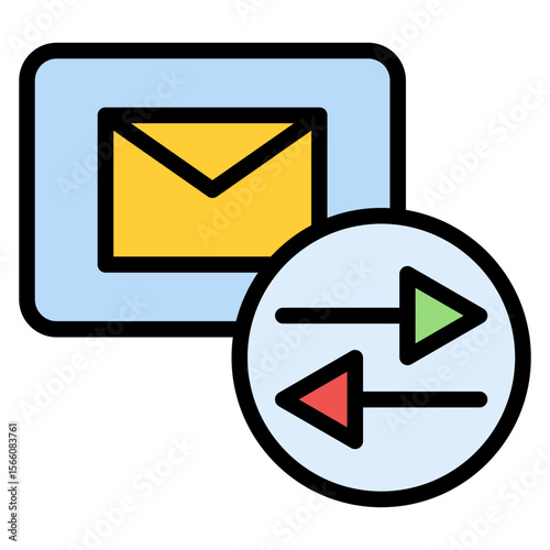 Letter Sorting icon vector image. Can be used for Postal Service.