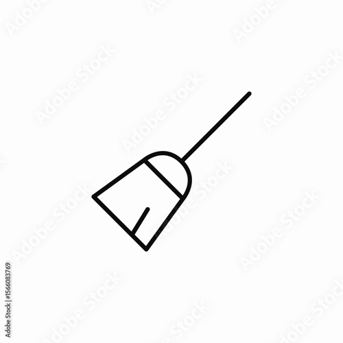 floor broom icon sign vector
