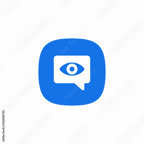 eye chat icon sign vector