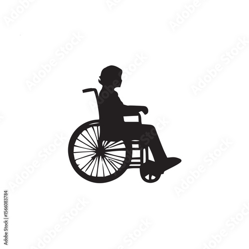 disabled man on wheelchair 