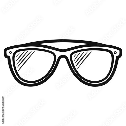 black sunglasses isolated on white