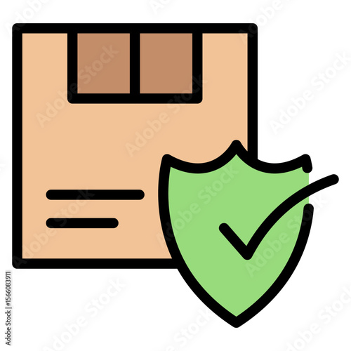Package Insurance icon vector image. Can be used for Postal Service.