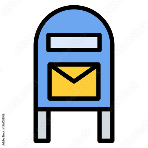 Po Box icon vector image. Can be used for Postal Service.