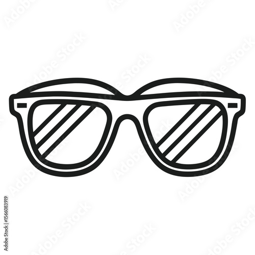 glasses on white background