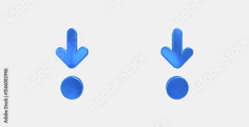step into 3D icon on isolate white background