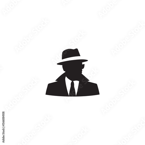 silhouette of a man with hat