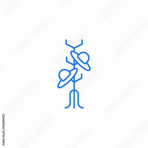 hat stand icon sign vector