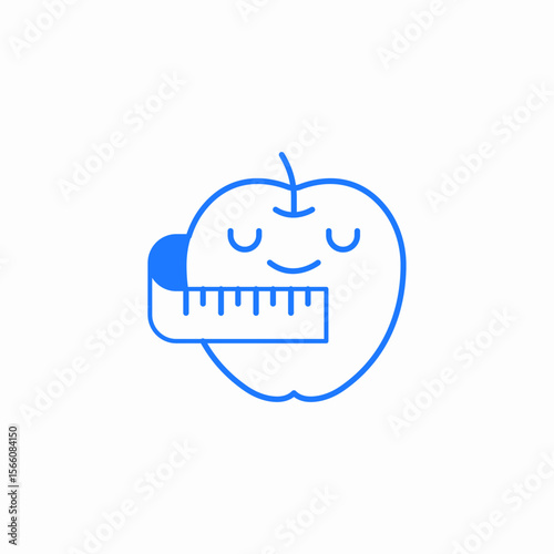 healthy apple icon sign vector
