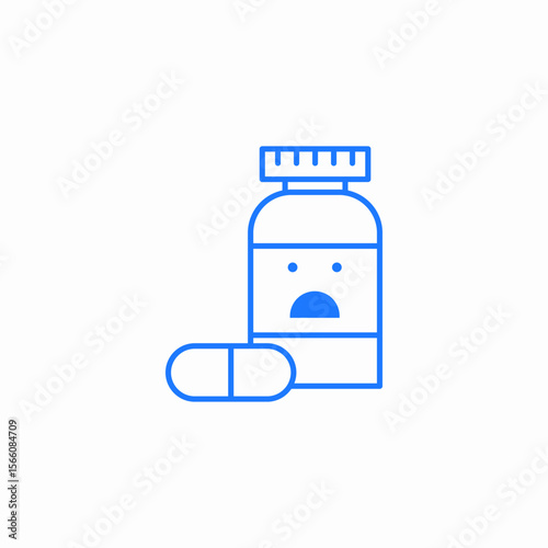 negative pills icon sign vector