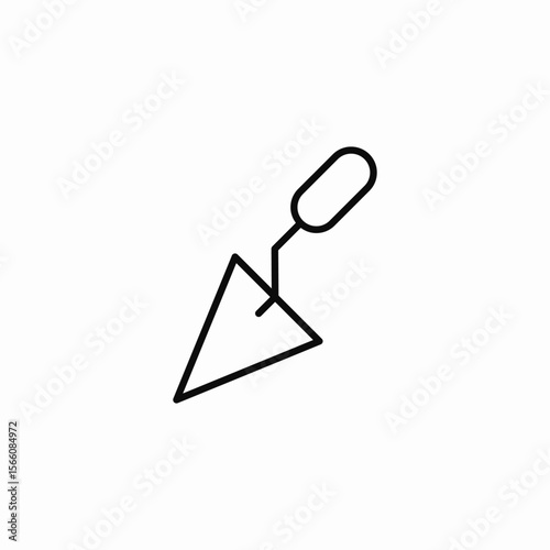 pointing trowel icon sign vector