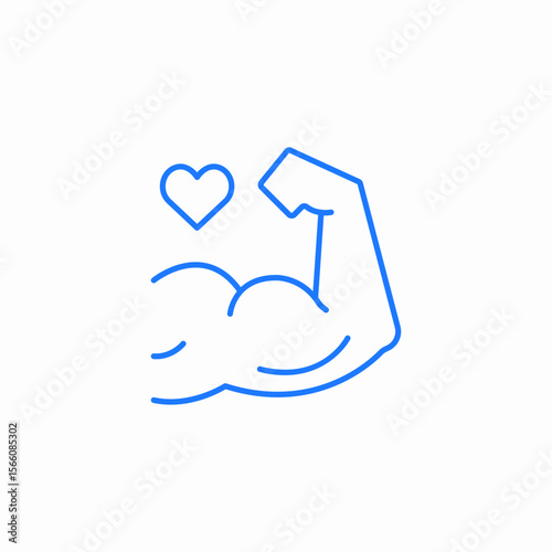 strong heart icon sign vector