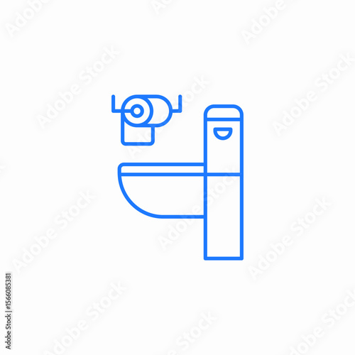 toilet paper icon sign vector