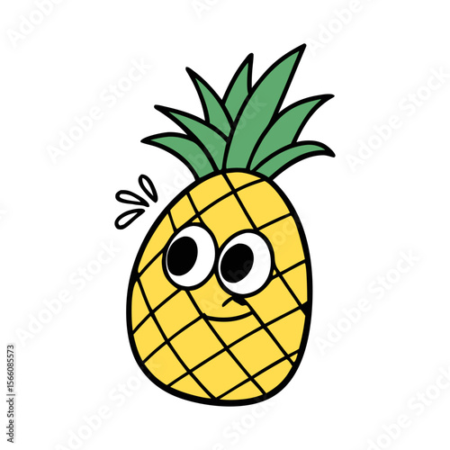 Pineapple vactor image , summer fruits , summer fruit pineapple vactor image