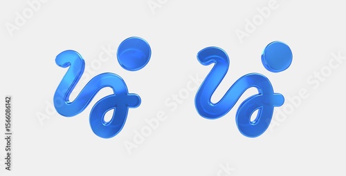 thread unread 3D icon on isolate white background