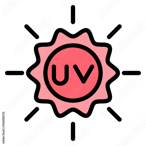 UV icon vector image. Can be used for Dermatology.