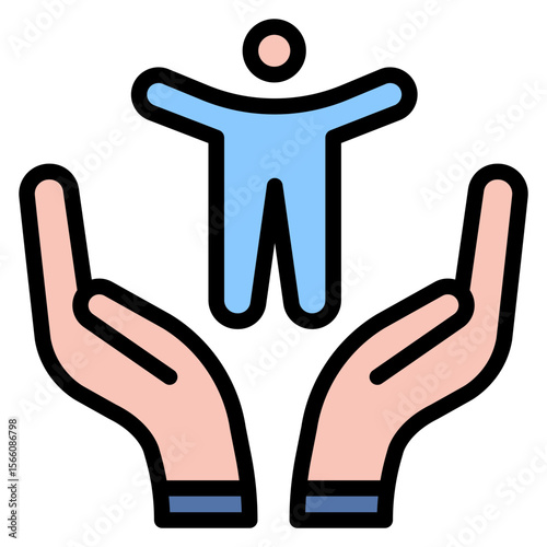 Adult Day Care icon vector image. Can be used for Home Services.
