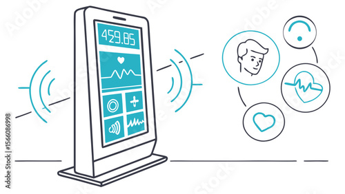 Digital Health Monitoring Device with Biometric Data and Wireless Connectivity for Modern Healthcare