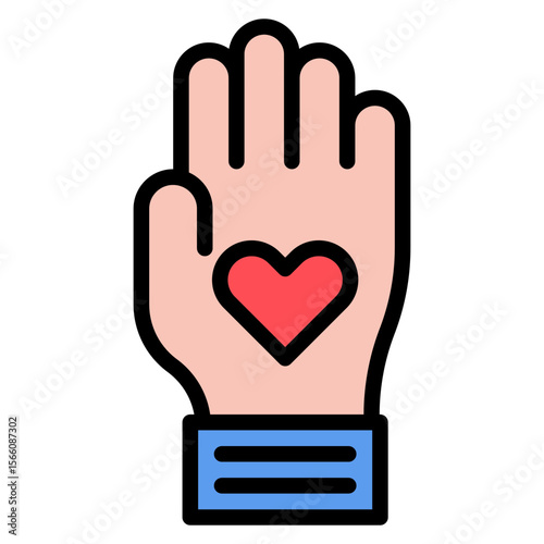 Charity icon vector image. Can be used for Human Rights.