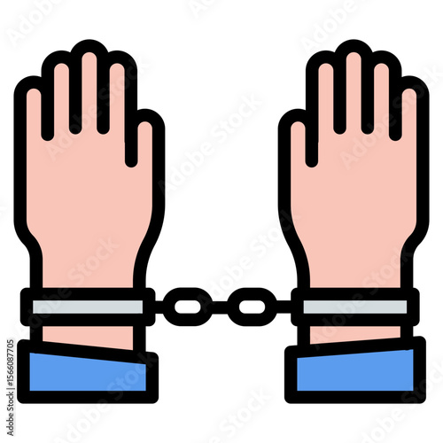 Slavery icon vector image. Can be used for Human Rights.