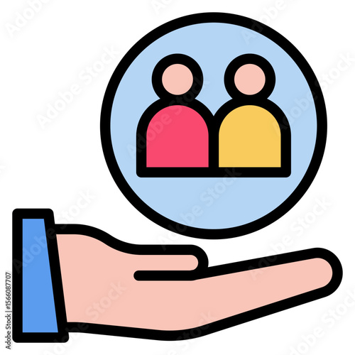 Social Responsibility icon vector image. Can be used for Human Rights.
