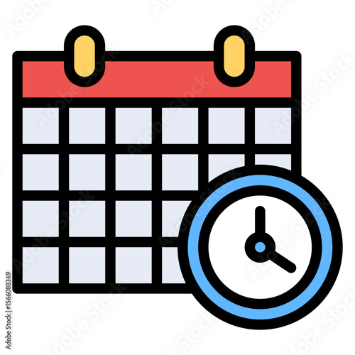 Deadline icon vector image. Can be used for Product Management.