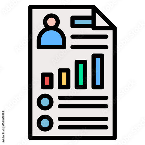 Employee Data icon vector image. Can be used for Product Management.