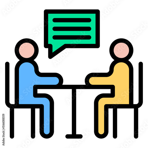 Interview icon vector image. Can be used for Product Management.