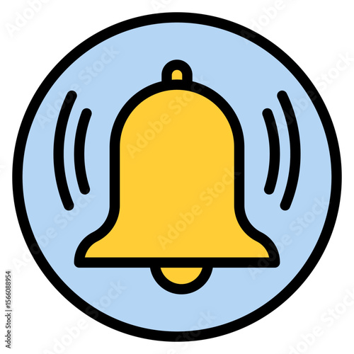 Bell icon vector image. Can be used for Nursing Home.