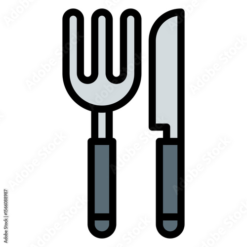 Cutlery icon vector image. Can be used for Nursing Home.