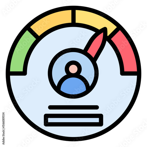 Employee Performance icon vector image. Can be used for Staff Management.