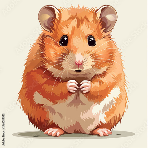 illustration, animal, background, hamster, cartoon, pet, funny, fluffy, vector, mammal, white, cute, isolated, little, care, amusing, sawdust, nuts, round, hole, home, food, gnaw, paw, wheel, seeds, 