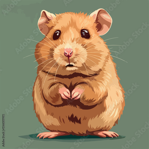 illustration, animal, background, hamster, cartoon, pet, funny, fluffy, vector, mammal, white, cute, isolated, little, care, amusing, sawdust, nuts, round, hole, home, food, gnaw, paw, wheel, seeds, 
