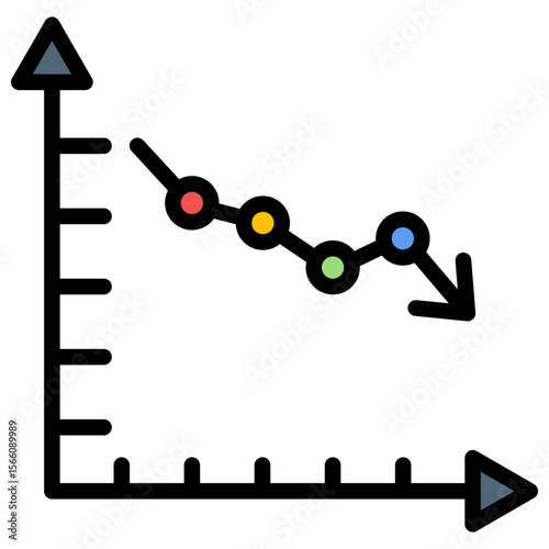 Decline icon vector image. Can be used for Online Store.