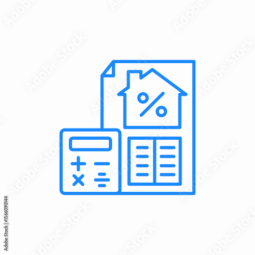 calculator percent icon sign vector