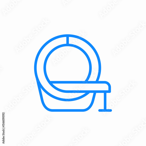 cat toilet icon sign vector