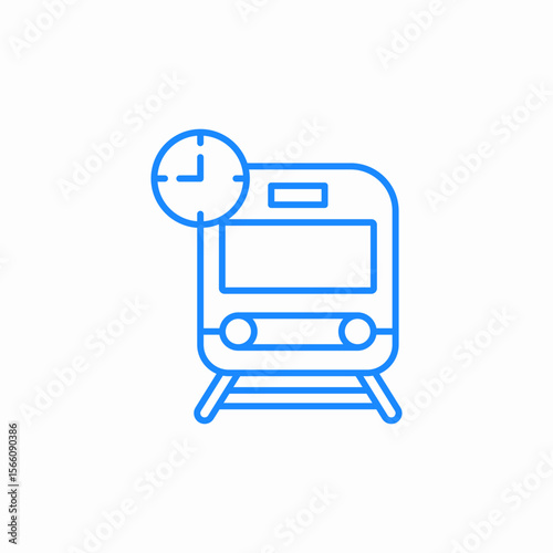 delayed train icon sign vector