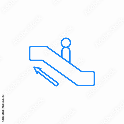 escalator up icon sign vector