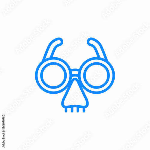 funny glasses icon sign vector