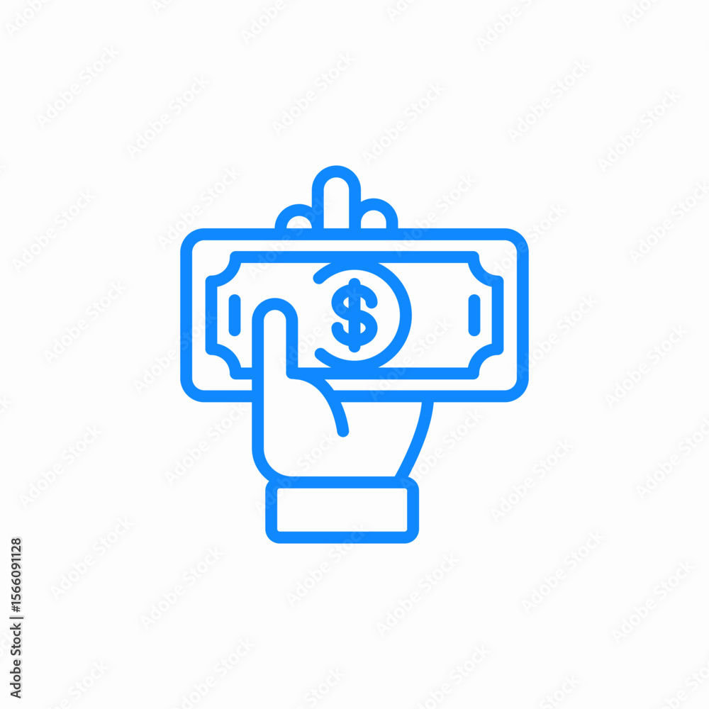 hand cash icon sign vector hand cash icon sign vector
