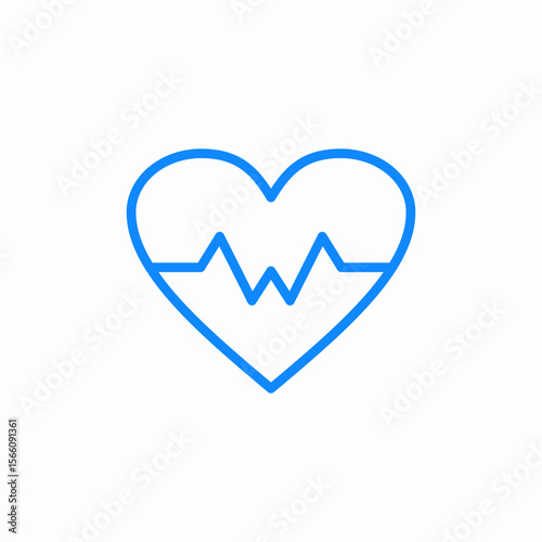 heart pulse icon sign vector