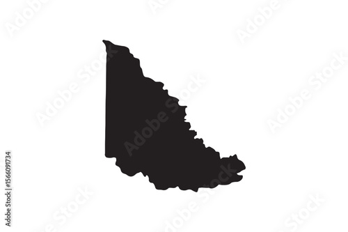 northern coast silhouette vector art illustration on white background