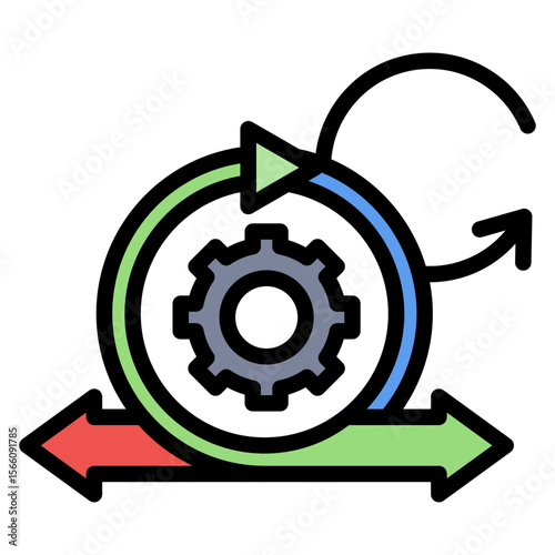Agile Methodology icon vector image. Can be used for Project Assesment.