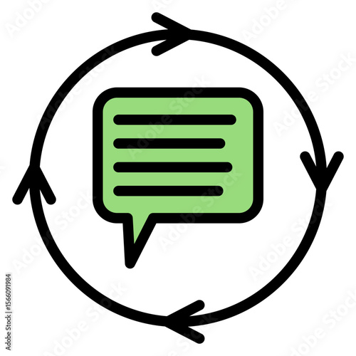 Feedback Loop icon vector image. Can be used for Project Assesment.