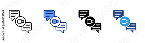 Video Call icon sheet multiple style collection