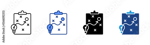Strategy Planning icon sheet multiple style collection
