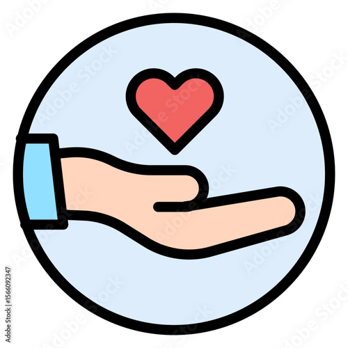 Caring Circle icon vector image. Can be used for Charity.
