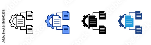 Project Plan icon sheet multiple style collection