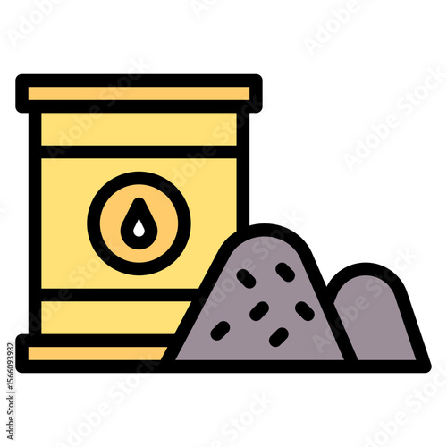 Raw Materials icon vector image. Can be used for Mass Production.